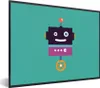 MuchoWow® Gerahmtes Poster Roboter - Rad - Lila - Grün - Produktbild-Vorschau 1