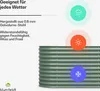 A close-up of a green corrugated metal raised garden bed with text and icons describing its features. Produktbild-Vorschau