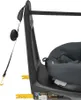 Close-up of a car seat base with ISOFIX connectors and a tether strap. Produktbild-Vorschau