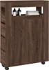Badschrank Schmal mit Rollen Eichen-Optik Holzwerkstoff, Produktbild-Vorschau 1
