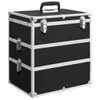 vidaXL Kosmetyczka 37x24x40 cm czarne aluminium Podgląd zdjęcia produktu 7