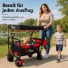 SAMAX Faltbarer Bollerwagen Offroad mit Dach - Schwarz / Produktbild-Vorschau 4