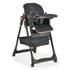 A black high chair with rose gold accents is shown against a white background. Produktbild-Vorschau