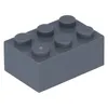 A single dark gray LEGO brick is shown against a white background. Náhled obrázku produktu