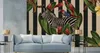 Muralo XXL Vlies FOTOTAPETE Dekorative ZEBRA Blumen Produktbild-Vorschau 4