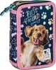 Süßer Hund Federtasche gefüllt 2 Fach Federmäppchen Stifte Produktbild-Vorschau 1