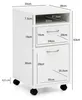 FineBuy Rollcontainer Weiß 33x63x38 cm Produktbild-Vorschau 3