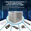 Extralink Rack skříň 9U 600x600 AZH Šedá montovaná na zeď, Náhled obrázku produktu 6