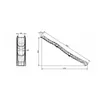 Technical drawing of a blue children's slide with dimensions. Produktbild-Vorschau