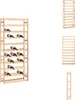 A wooden wine rack filled with wine bottles, presented on a white background. Náhled obrázku produktu