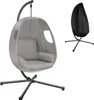 Fauteuil suspendu ANIKA avec cadre et coussin 160kg - gris Voir les images du produit 2