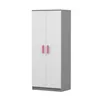 Drehtürenschrank JONAS 06 – Kinderschrank 80 cm Grau/Weiß Produktbild-Vorschau 1