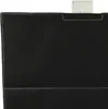 A close-up of a black activated carbon filter with a white plastic connector tab at the top. Produktbild-Vorschau