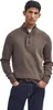 Barbour Half-Zip-Pullover Knöpfe einfarbig braun gestrickt Produktbild-Vorschau 1