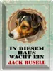 vianmo Blechschild 40x30 cm Hund in diesem Haus wacht Jack Produktbild-Vorschau 1