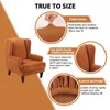Ohrensessel Sofa Schonbezug Samt Plüsch High Stretch Cover Produktbild-Vorschau 8