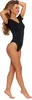 Damen Kurzarm-Body Aus Rippstrick Klassisch Bequem Schwarz Produktbild-Vorschau 10