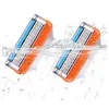 Two razor blade refills are shown submerged in water with splashes and droplets. Produktbild-Vorschau