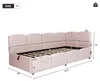 Flieks Hydraulisches Polsterbett 90x200cm mit Stauraum, Produktbild-Vorschau 7