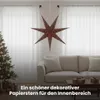 Papierstern Point - hängend - 7-zackig - D: 80 cm - rot Produktbild-Vorschau 5