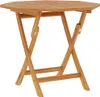 vidaXL Skladací záhradný stôl 85x85x76 cm Teakové masívne Náhľad obrázku produktu 1
