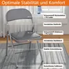 6er Set Klappstühle Gepolstert Grau – Extrem Belastbar bis Produktbild-Vorschau 5