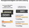 Marketing image showing features of DDR5 RAM and SSDs. Produktbild-Vorschau