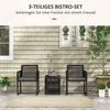 Outsunny 3tlg. Rattan Gartenmöbel-Set, Gartengarnitur mit Produktbild-Vorschau 4