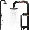 Edelstahl Gartendusche rostfrei V2A AISI 304 Warmwasser Produktbild-Vorschau 1