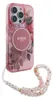 A pink floral iPhone case with a beaded strap. Anteprima dell’immagine prodotto