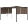 Padiglione da giardino con tenda laterale 4x3x2,25 m Taupe Anteprima dell’immagine prodotto 8