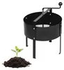 Setaccio da giardino Relaxdays, manovella, Ø 40 cm, terra, Anteprima dell’immagine prodotto 1