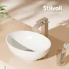 EMKE Vasque ovale à poser Vasque en céramique, Blanc, Voir les images du produit 4