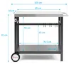 BBQ-Toro Grillwagen 85x50x81 cm | Beistelltisch Rollwagen Produktbild-Vorschau 7