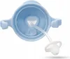 Top view of a blue baby bottle with a straw and teat. Náhled obrázku produktu