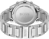 The back of a silver watch with a metal band. Produktbild-Vorschau