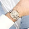 Oozoo Herren-Damen Lederarmband Uhr Timepieces braun taupe Produktbild-Vorschau 2