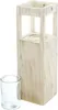 Windlichtsäule Shabby-Charme klein 50cm Holz & Glas Produktbild-Vorschau 3