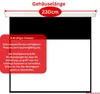 A projection screen with text overlays providing important information. Produktbild-Vorschau