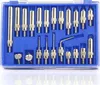 A set of precision measuring tools and accessories neatly arranged in a blue plastic case. Náhled obrázku produktu