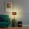 Stolná lampa Relaxdays, zamatový tienidlo, krištáľová Náhľad obrázku produktu 3