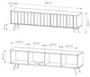 Mobile TV, rovere Dunin, 183,3 x 53,6 x 40 cm Anteprima dell’immagine prodotto 5