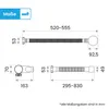 Technical drawing with dimensions of a plumbing fixture component. Produktbild-Vorschau