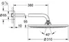 Technical drawing of a shower head with dimensions. Produktbild-Vorschau