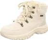 A single beige winter boot with fur trim and laces, shown against a white background. Voir les images du produit