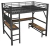 Hochbett 160 x 200 cm mit Schreibtisch, Regalen, LED, Produktbild-Vorschau 12