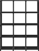 vidaXL Étagère cube 12 compartiments noir 103x30x141 cm Voir les images du produit 1