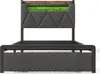 A front view of a bed frame with a headboard. Anteprima dell’immagine prodotto