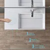 doporro Lavabo Suspendu Blanc 90cm Vasque à Poser Lave Voir les images du produit 2