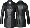 Damen Midi Ledermantel Trenchcoat echtleder Mantel aus Produktbild-Vorschau 6